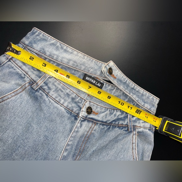Rehab Lab | Double Waist Band Cut out Relaxed High Waist Jeans Size Small EUC - Picture 10 of 12